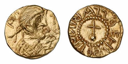 Eadbald thrysma, first coin issued by English king