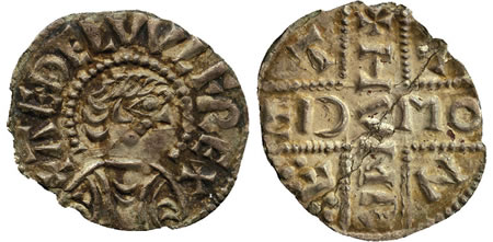 Æþelwulf penny, Cantwareburh mint, Hunred moneyer