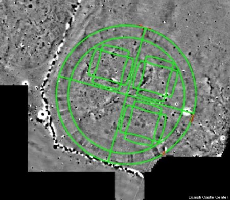 Gradiometry image of fort